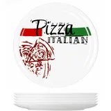 6er Set Pizzateller Pizza Italian 28cm