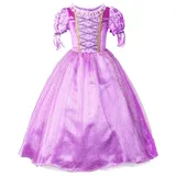 JerrisApparel Neue Prinzessin Rapunzel Kleid Kostüm (130, Lila)