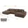 altdecor Eckcouch Samt 6-Sitzer Braun