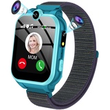 PTHTECHUS® Kinder Smartwatch Telefon – Kinder Uhr mit Zwei Wege Gespräch MP3 Dual Kamera Rechner Rekorder und SOS Hörbuch Spiel Uhr für 4-15 Jahre alt Jungen Mädchen Geburtstags Geschenke