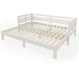 Gotagee Schlafsofa Flachbett Klappbett Massivholzbett Jugendbett 90/180x200 flaches Bett
