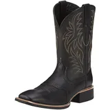 MlYJmer Cowboy-Stiefel für Männer,Western bestickte Stiefel, Square Toe Boots,Schwarz,44 EU - 44 EU