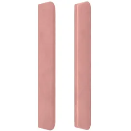vidaXL Kopfteil mit Ohren Rosa 93x16x118/128 cm Samt