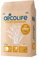 Fripa oecolife Toilettenpapier, STROH, 3-lagig 1630602 , 1 Beutel = 6 Rollen à 150 Blatt