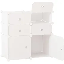 Homcom Schuhschrank 37 x 73 x 75 cm weiß / weiß