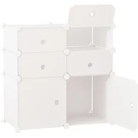 Homcom Schuhschrank 37 x 73 x 75 cm weiß / weiß