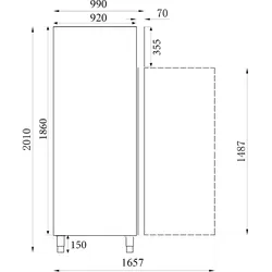 CombiSteel Bäckerei Tiefkühlschrank BxTxH 740x990x2010mm | + CHEFGASTRO Geschirrtuch