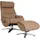 MCW Relaxsessel MCW-K98 Kunstleder 80 x 80 x 100 cm Beige mit Hocker