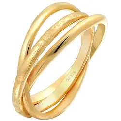Elli Basic Wickelring Trend Trinity 925 Silber Ringe   Damen 