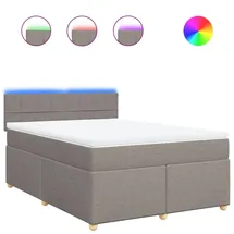 vidaXL Boxspringbett 140 x 200 cm Taupe