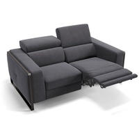 Sofanella 2-Sitzer Stoff Manzano, Relaxsofa, Designsofa, Designer Couch, Italienisches Sofa, 2er Sofa grau