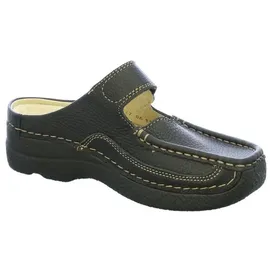 WOLKY Roll Slipper, Clog, Printed leather, black, 0622770-000 40 EU
