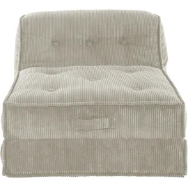 Home Affaire Loungesessel Pia Cord 106 x 82 x 125 cm Grau mit Kopfteil