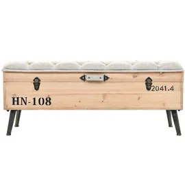 vidaXL Sitzbank mit Stauraum Braun 110 x 40 x 48 cm