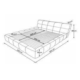 Konsimo Polsterbett ¦ grün ¦ Maße (cm): B: 230 H: 88