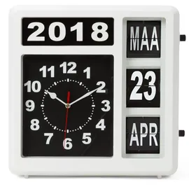 Perel Quadratische Uhr 31,0 cm 31 weiß/schwarz