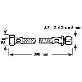 CORNAT Flexibler Verbindungsschlauch KTW-A, 3/8 IG x.. - Installation