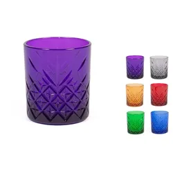 Konfekt 6 zeitlos farbiges Glas cl 34