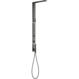 Hansgrohe AXOR ShowerComposition Duschpaneel, Thermostat, Kopfbrause 110/220, Schulterbrause, inklusive Zubehör, 12595330, Farbe: Polished Black Chrome