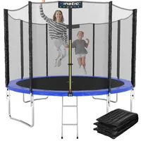 Kinetic Sports Salto Plus 335 cm  inkl. Sicherheitsnetz, Regenplane und Leiter Blau