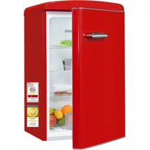 Exquisit Retro RKS120-V-H-160C Vollraumkühlschrank (122 l, 895 mm hoch, Rot)