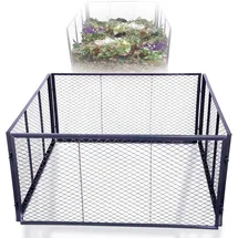 Novatool Komposter Garten-Komposter Metall 100x100x50 cm, mit erweiterbarem Stecksytem, pulverbeschichteter Me l)