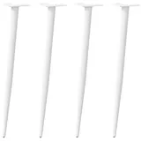 vidaXL Couchtischbeine Konische Form 4 Stk. Weiß 72-73 Cm Stahl