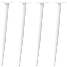 vidaXL Couchtischbeine Konische Form 4 Stk. Weiß 72-73 Cm Stahl