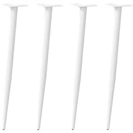 vidaXL Couchtischbeine Konische Form 4 Stk. Weiß 72-73 Cm Stahl