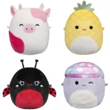 Squishmallows Micromallows SQMM0067-4er-Pack, superweiche Mini-Squishmallows, 6.5 cm Plüschfiguren