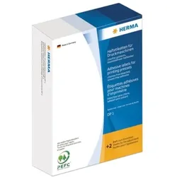 HERMA Haftetiketten für Druckmaschinen DP1, 34 x 53 mm, 2.500 Etiketten, rot, permanent haftend