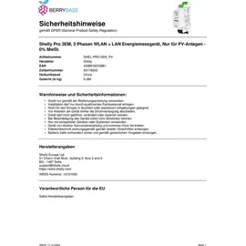Shelly Pro 3EM 120A inkl. 3 Klemmen