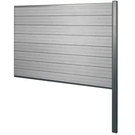 MCW Windschutz Savoie 185 cm Grau WPC