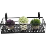 Hztyyier Hängendes Blumenregal aus Eisen - Blumentopfregal für Balkon, Pflanzenregal Lagergeländer Regal Dekoration