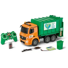 CARSON RC-Nutzfahrzeug MB Arocs Müllwagen 1:20 CH RTR grün (500907672)