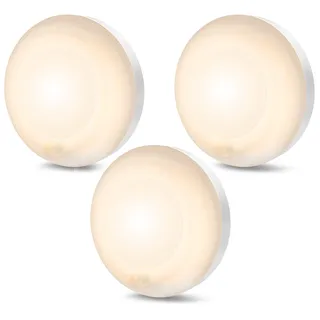 NORTHPOINT LED Batterie Beleuchtungsspots Schkrankleuchten 3er Set mit Bewegungsmelder für den Außenbereich Spritzwassergeschützt Magnet
