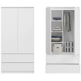 home collective Kleiderschrank 90 x 50 x 180 cm Weiß