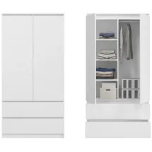 home collective Kleiderschrank 90 x 50 x 180 cm Weiß