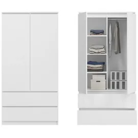 home collective Kleiderschrank 90 x 50 x 180 cm Weiß