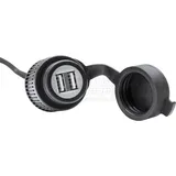 SW-Motech USB-Doppel-Ladebuchse mit Kabelbaum 2.000 mA 12 V