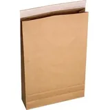 Flexipak Faltentaschen classic Fixverschluss ca. DIN B3 ohne Fenster braun mit 10,0 cm Falte, 200 St.