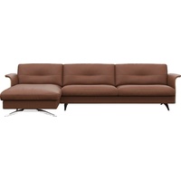 FLEXLUX Ecksofa Glow, super bequem durch hochwertigem Sitzaufbau mit Federkern, L-Form, Modernes skandinavisches Design braun