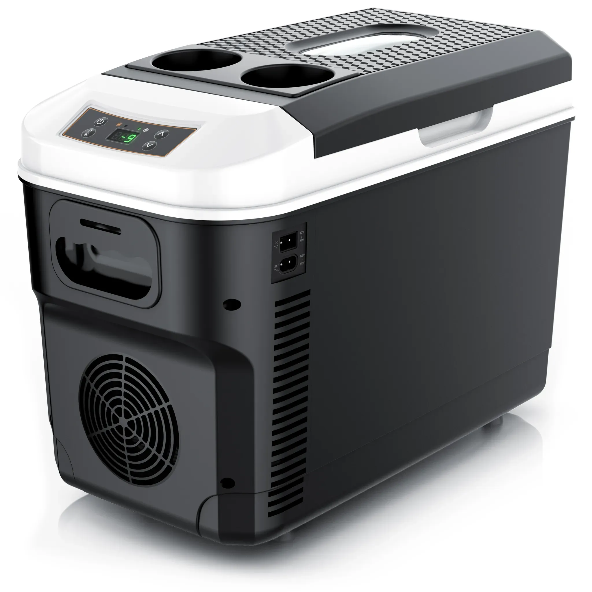 Kühlbox 14 Liter Kühlt & wärmt LCD-Display 12/24V KFZ & 230V