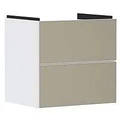 hansgrohe Xevolos E Waschtischunterschrank 54175390 580x555x475mm, 2 Schubladen, mattweiß, bronze Struktur