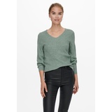 ONLY V-Ausschnitt-Pullover ONLATIA L/S V-Neck CUFF KNT«, grün