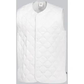 BP 1683-665-21-3XLn Unisex-Steppweste, Ärmellos, V-Ausschnitt, 500,00 g/m2 Stoffmischung, weiß, 3XLn