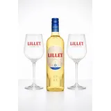 Lillet Blanc Alcohol Free 0,75L + 2 Lillet Gläser – alkoholfreier Aperitif