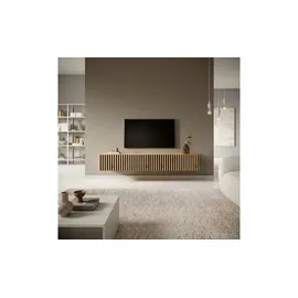 Selsey Telire TV-Lowboard 175 cm Wotan Eiche Schwarz MDF