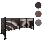 Mendler Alu M√olltonnen-Zaun HWC-K57, M√olltonnenverkleidung, Holzoptik erweiterbar 130x300x110cm ~ anthrazit