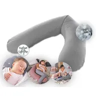 Theraline Stillkissen "Das Original" Polyester Hohlfaser Bezug 190 cm Farbe: 170 Melange mittelgrau Polyesterhohlfaser